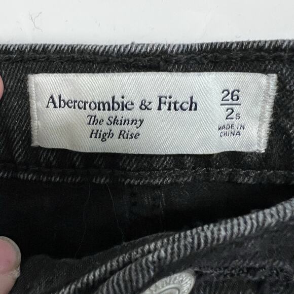 Abercrombie & Fitch Woman Jeans Middle Seam High Rise Split Ankle Sz 2 S 25x28.5 - Picture 4 of 10